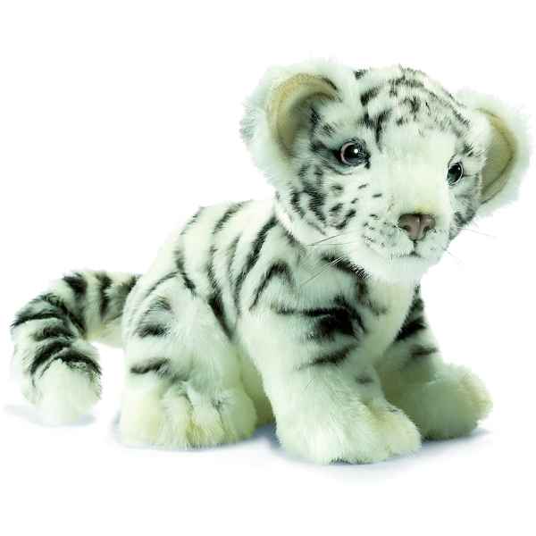 Anima - Peluche bb tigre blanc assis 18 cm -3420