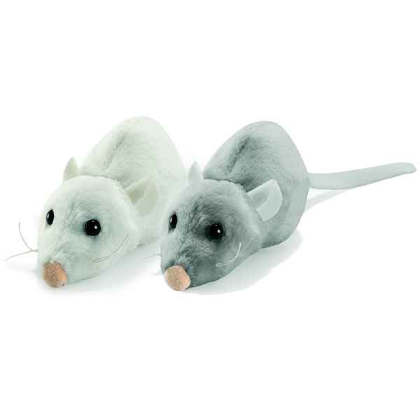 Anima - Peluche souris grise ou blanche assorties 8 cm -1740