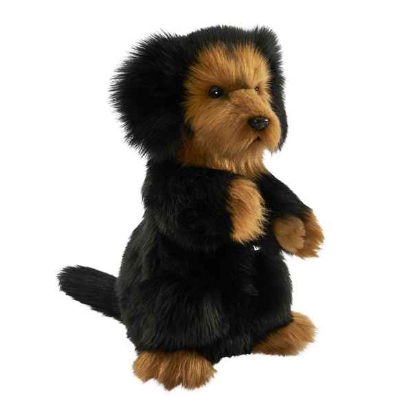 marionnette a main peluche realiste chien teckel -7157