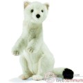 Video Anima - Peluche hermine blanche dressee 28 cm - 4860