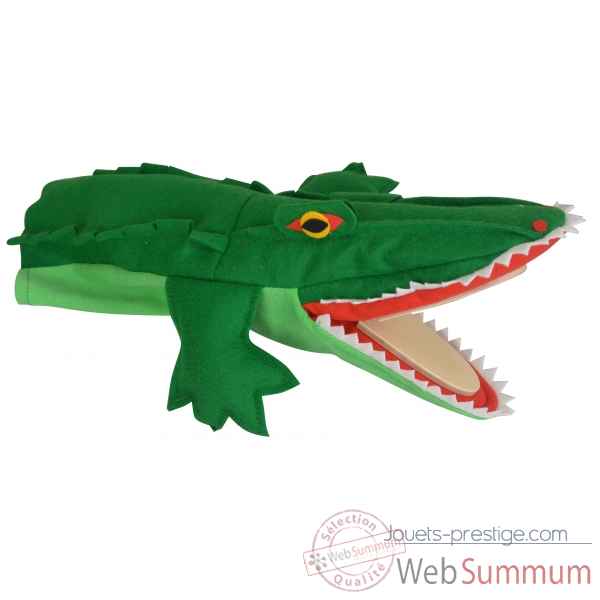 Marionnette a main Anima Scena - Le crocodile - CLAP - environ 30 cm - 23423a