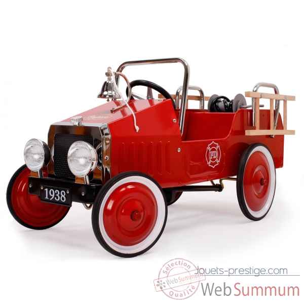 Camion de pompier  pdales en mtal - 92 x 37 cm - 3  5 ans - pdales et sige rglables -accessoires -1938FE