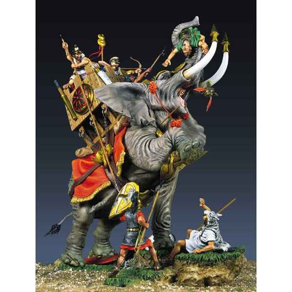 Figurine - Kit a peindre Ensemble Elephant de l\'armee carthaginoise en 2022 av. J.-C. - SG-S04