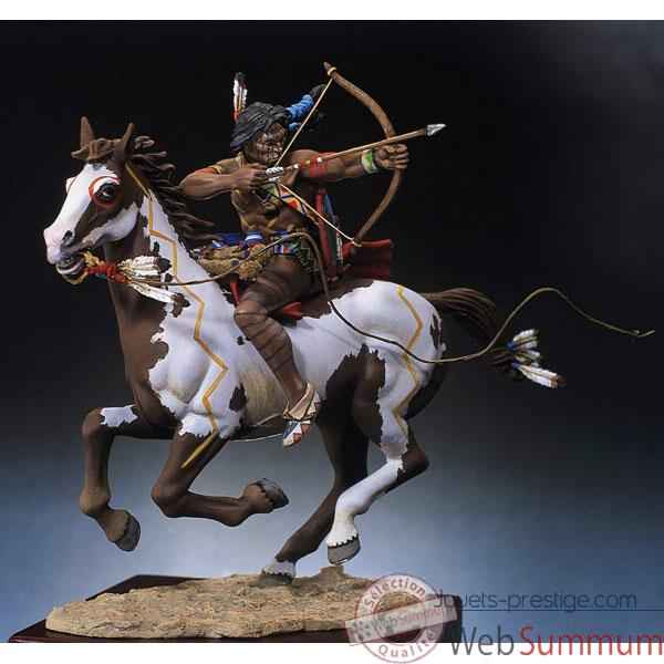 Figurine - Kit a peindre Guerrier sioux tirant a l'arc - S4-F3