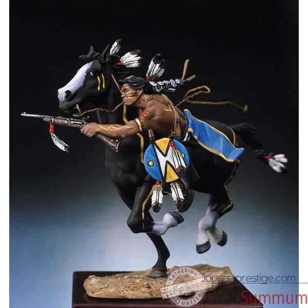 Figurine - Kit a peindre Guerrier sioux tirant a la carabine - S4-F4