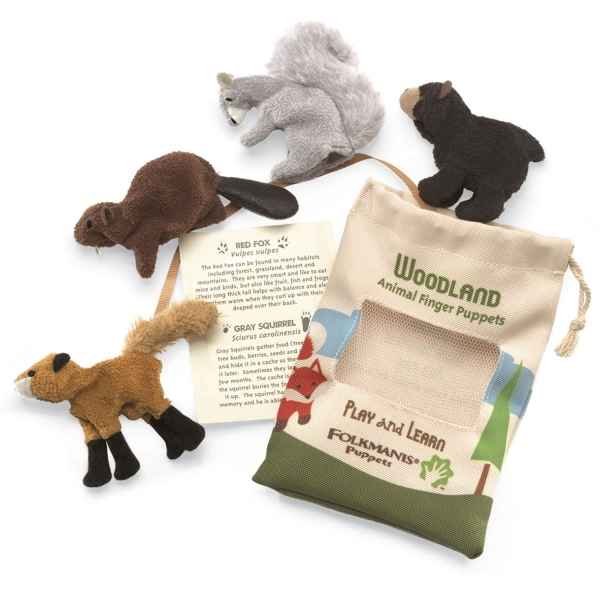 Marionnette a doigt set animaux de la foret Folkmanis -2769