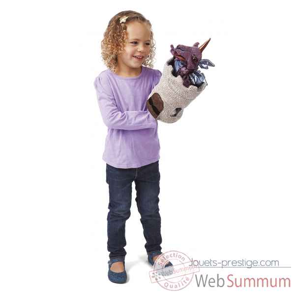 Marionnette ventriloque dragon dans la tourelle Folkmanis -3044 -1