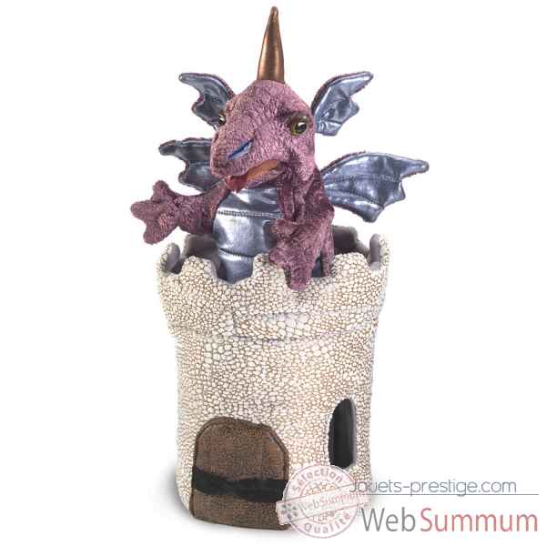Marionnette ventriloque dragon dans la tourelle Folkmanis -3044 -2