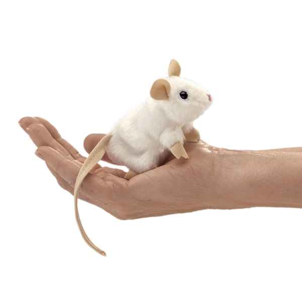 Marionnette  doits peluche souris blanche Folkmanis -2776