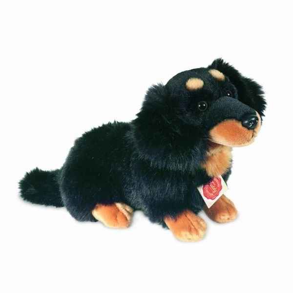 Peluche Chien teckel noir Hermann Teddy collection 28cm 92753 2