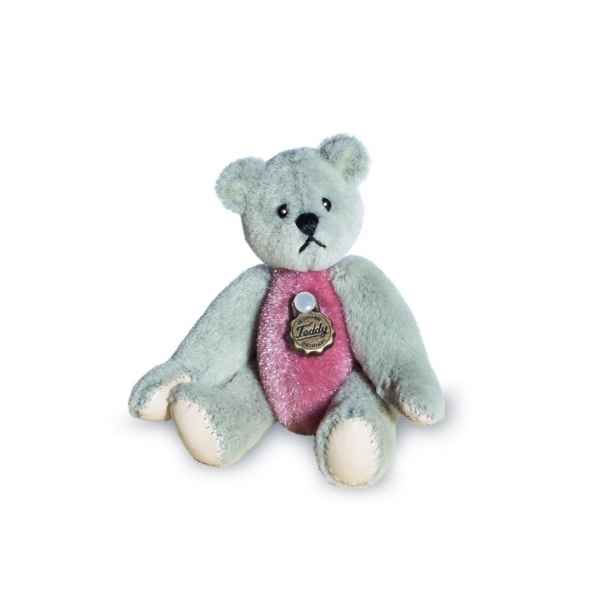 Ours en peluche de collection gris et rose 5,5 cm hermann -15433 4