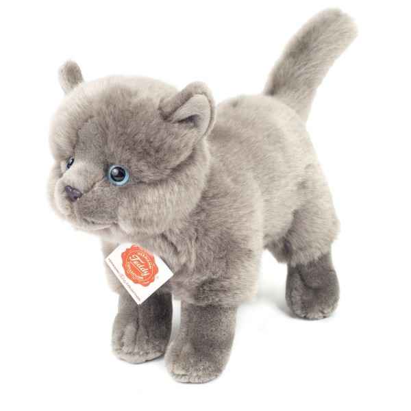 Peluche Chat chartreux debout 20 cm hermann -91836 3