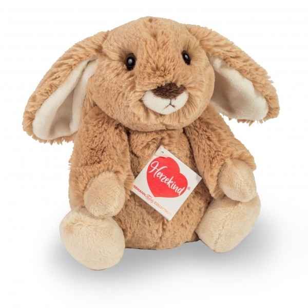 Peluche doudou lapin peggy nougat-col. 15 cm Hermann -93925 2