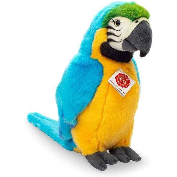 Peluche oiseau ara bleu et jaune 26 cm Hermann -94167 5