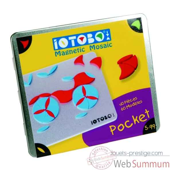 Jeu Mosaique magnetique - Iotobo - cd pocket bleu -ITBCD/B