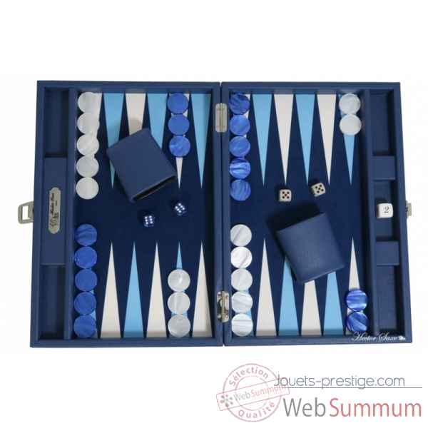 Backgammon basile toile buffle medium nuit -B20L-nu