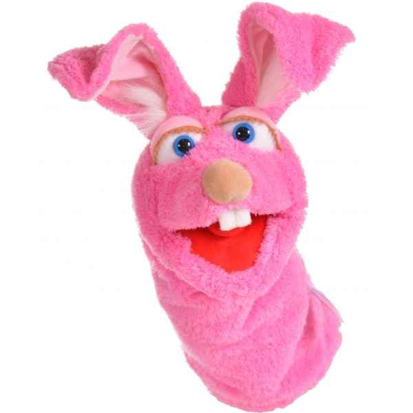 Marionnette chaussette quasselwurm lapin rose living puppets -W833