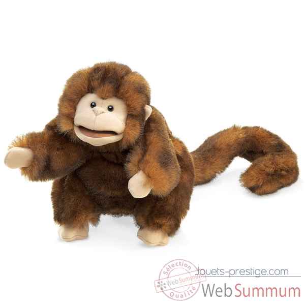 Marionnette peluche, Singe brun -2123 -2