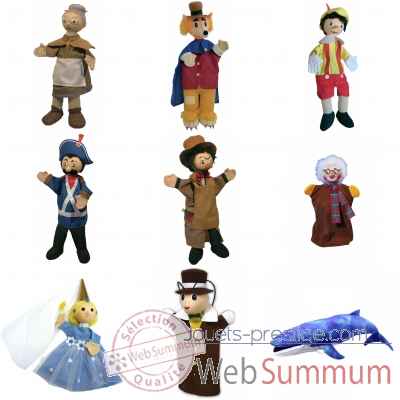 Marionnettes a main tissus lot personnages Pinocchio -LWS-527