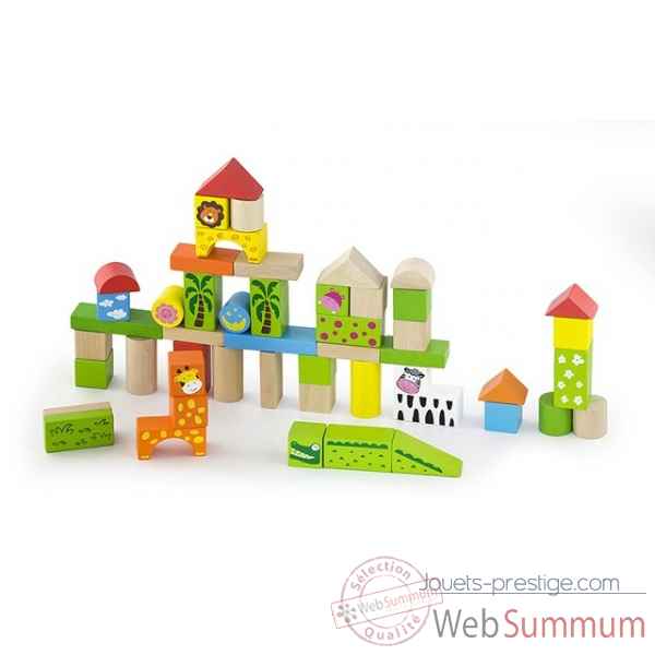 Baril de cubes - zoo - 50 pcs -0805