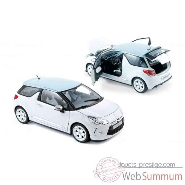 Citroen ds3 2010 white with blue boticcelli roof  Norev 181540