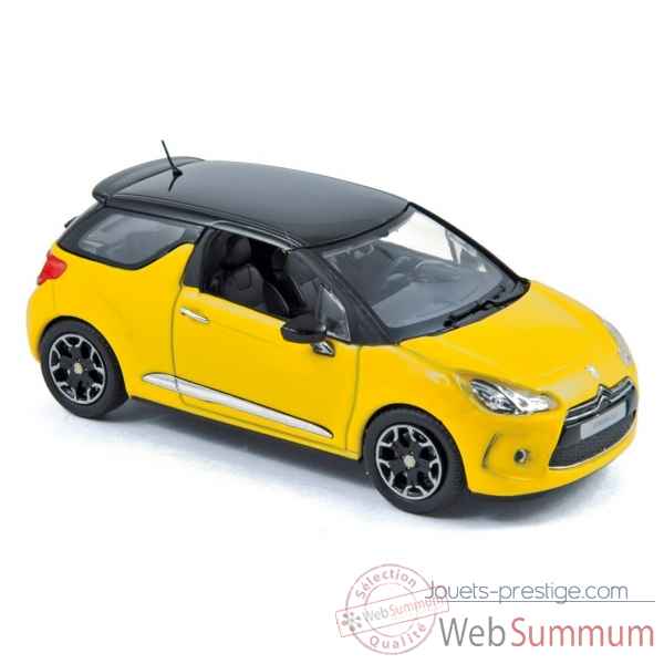 Citroen ds3 2010 yellow with black roof  Norev 155284