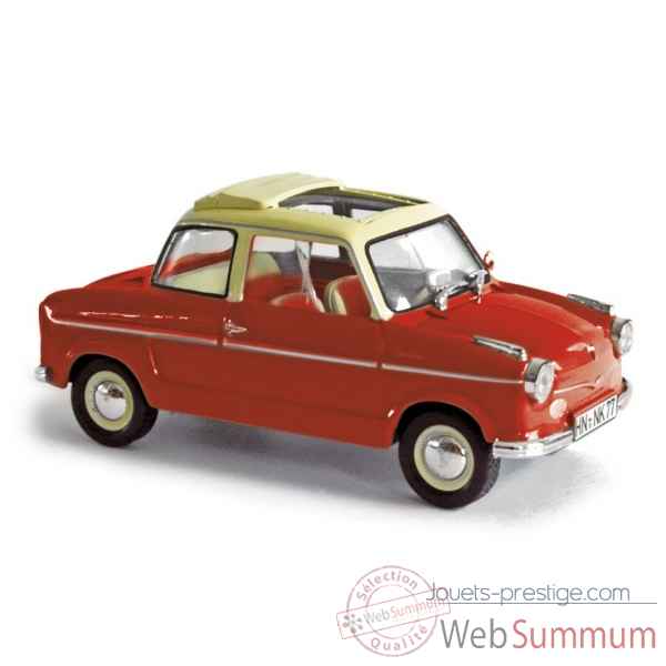 Nsu prinz i 1958 ruby red with sun roof  Norev 831012