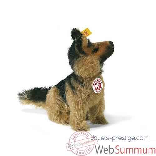 Peluche Steiff Chien de berger mohair assis brun -st035890