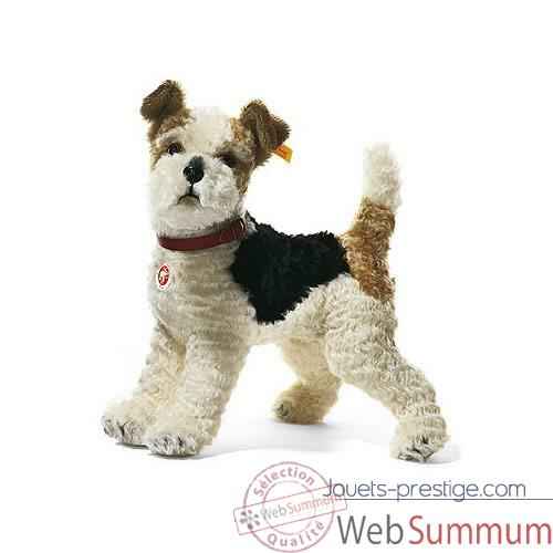 Peluche Steiff Chien Terrier Foxy mohair debout -st031717