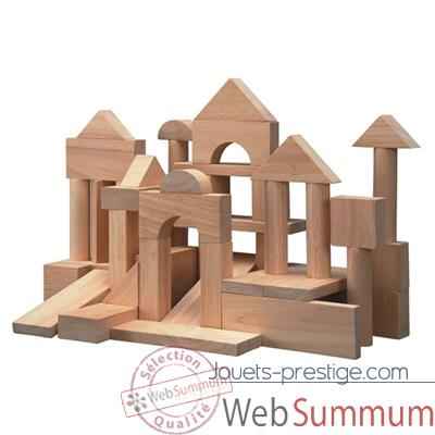 50 blocs bois naturel 35mm- Plan Toys 9739