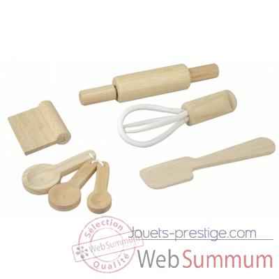 Set d\'ustensiles de cuisine jouet en bois plantoys 3450