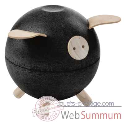 Tirelire cochon noire Plan Toys -8613