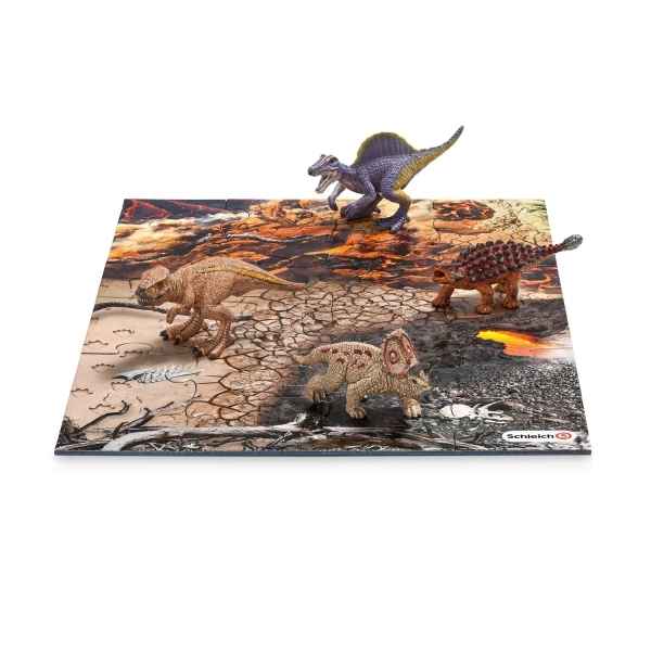 Mini-dinosaures avec puzzle lave schleich -42212