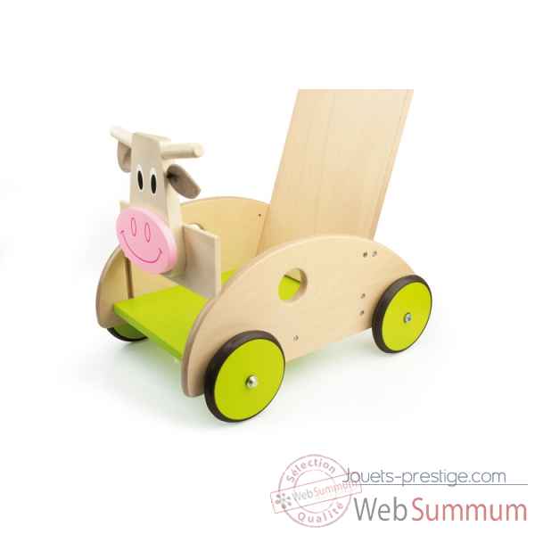 Chariot de marche en bois Marie la vache avec frein Scratch -6181417