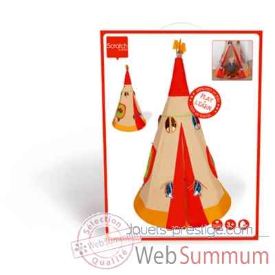 Tipi en tissu avec fenetre Scratch -6182503