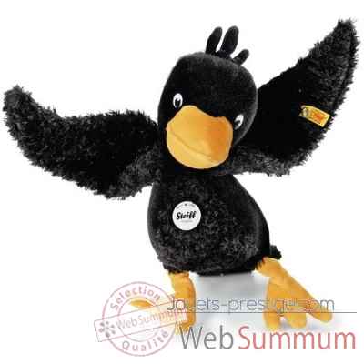 Corbeau-pantin abraxas, noir et orange STEIFF -064593