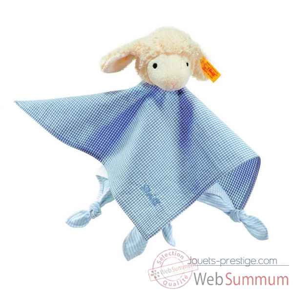 Peluche steiff agneau fais de beaux reves doudou, bleu -237331