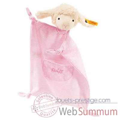 Peluche steiff agneau fais de beaux reves doudou, rose -237447