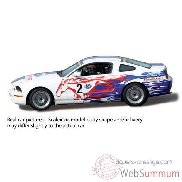 Voiture Classique Scalextric Ford Mustang FR500C Vainqueur Coupe Euro 2007 -sca3000
