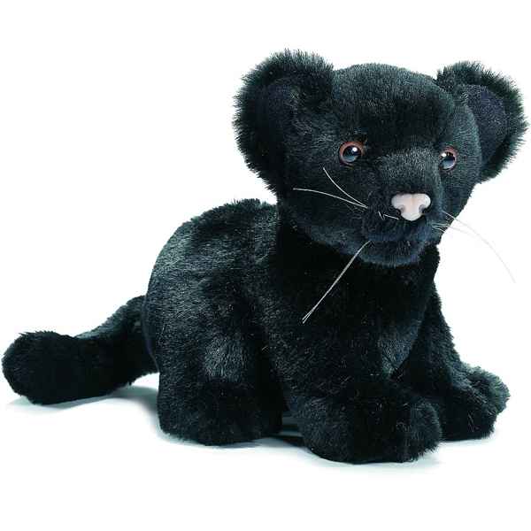 Anima - Peluche bebe panthere noire assis 18 cm -3426