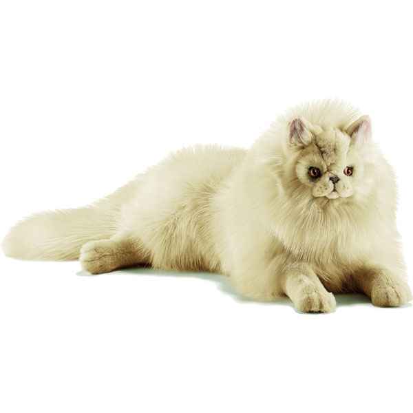Anima - Peluche chat persan couché écru 50 cm-5010