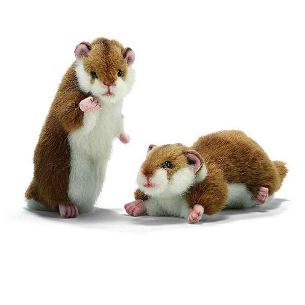Anima - Peluche hamsters dressé et couché 16 cm -3738