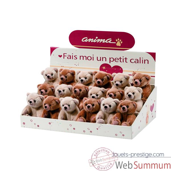 Anima - Peluche ours assis mini 11 cm -1895
