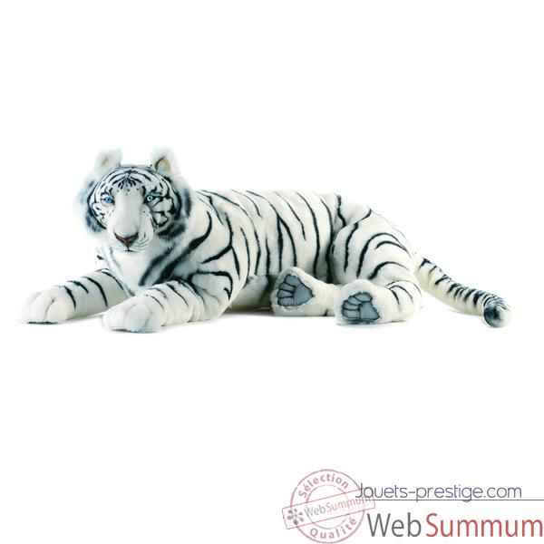 Anima - Peluche tigre blanc couche 100 cm -3951