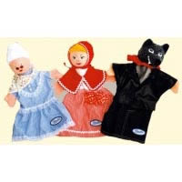 Coffret 3 Marionnettes Le Petit Chaperon rouge (avec conte) - Univers du Petitcollin-605610