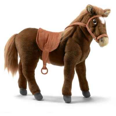 Peluche cheval brun (avec selle) 37cml anima -5811