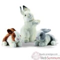 Video Anima - Peluche lapin couche blanc brun  24 cm -3888