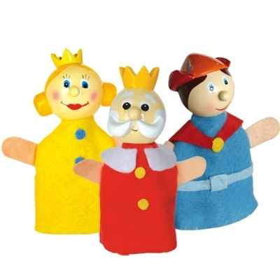 Duo & trio marionnettes a doigt roi prince reine animascena 19885