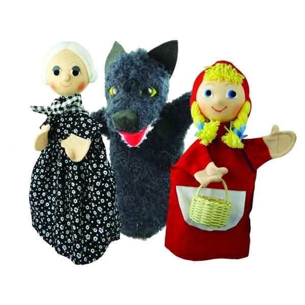 Ensemble marionnette Anima Scena - trio Le Petit Chaperon Rouge avec l\\\'histoire - 22747l