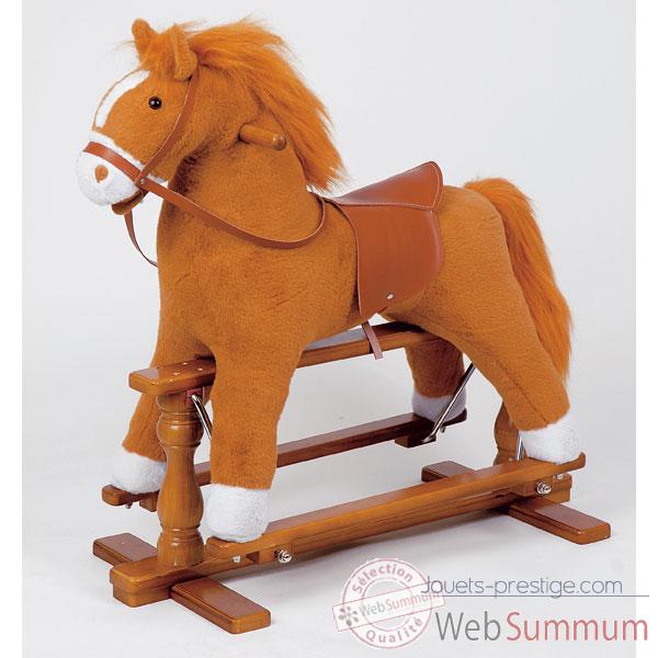 Cheval bascule anglaise beige -ho1409